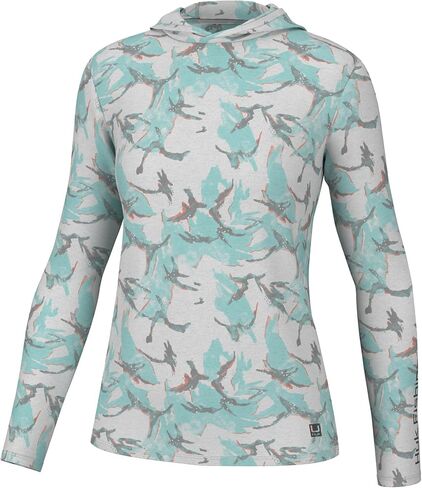 HUK Waypoint Pattern Hoodie, Long-Sleeve Shirt for Women in Saudi Arabia