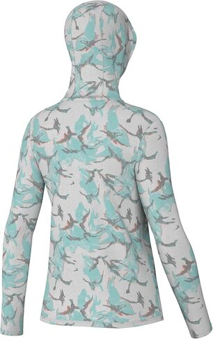 HUK Waypoint Pattern Hoodie, Long-Sleeve Shirt for Women in Saudi Arabia