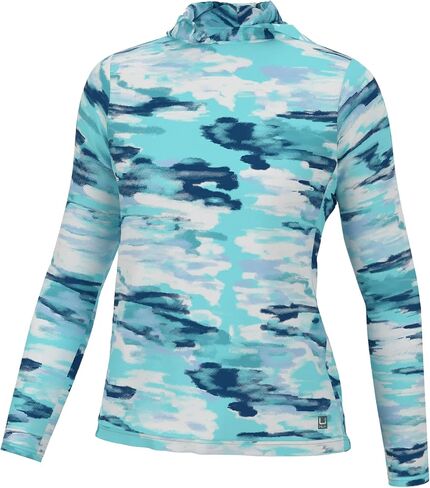 HUK Waypoint Pattern Hoodie, Long-Sleeve Shirt for Women in Saudi Arabia