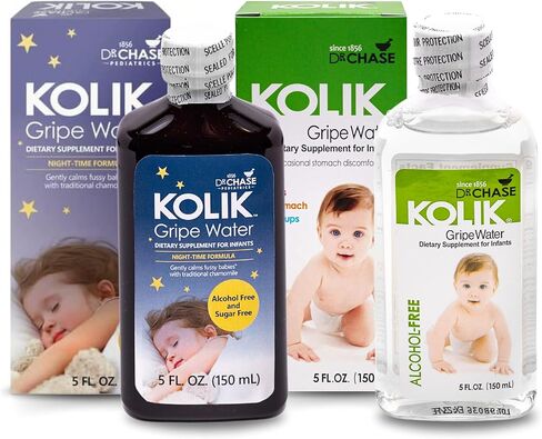 حزمة مياه دكتور تشيس كوليك - تخفيف مغص الأطفال طوال اليوم وخالي من الكحول طوال اليوم - ماء غريب للأطفال والرضع - تخفيف غازات الأطفال للتشنجات وعدم الراحة في المعدة والفواق - عبوتان in Kuwait