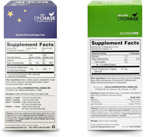 حزمة مياه دكتور تشيس كوليك - تخفيف مغص الأطفال طوال اليوم وخالي من الكحول طوال اليوم - ماء غريب للأطفال والرضع - تخفيف غازات الأطفال للتشنجات وعدم الراحة في المعدة والفواق - عبوتان in Kuwait