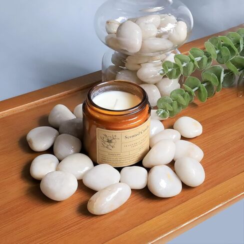 WHANLEY L&Q 2 LB صخور نهرية بيضاء كريمية (1.5 ~ 2.5 بوصة) صخور بيضاء للنباتات، أحجار زخرفية، صخور خزان الأسماك، حشوات المزهرية، الحصى البيضاء، حصى حوض السمك، الحصى، صخور النهر، أحجار الزينة، الصخور in Kuwait