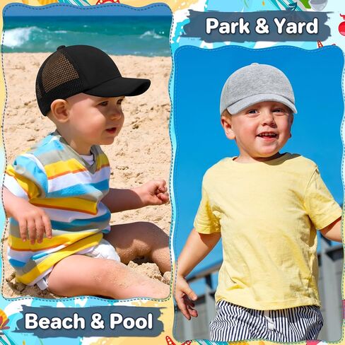 qikqik Baby Baseball Cap Toddler Baseball Hat with Mesh Infant Sun Hat UPF 50+ Baby Ball Cap Toddler Girl Hats Kids Hat Boys in Saudi Arabia