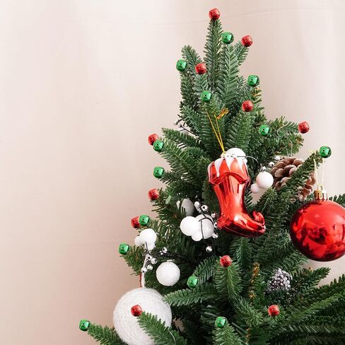 أجراس جلجل للحرف اليدوية، Marrywindix 200 قطعة أجراس جلجل ملونة متنوعة أجراس حرفية بالجملة أجراس DIY لعيد الميلاد والحفلات وديكور المهرجانات وديكور المنزل (0.4/0.5/0.6/0.8 بوصة) in Kuwait