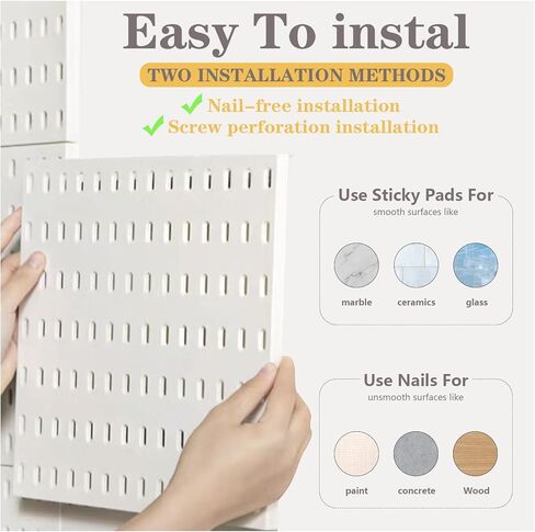 Zoeynex Modular Pegboard Wall Organizer Kit: Stylish Storage Solution for Decor, Crafts, and Display - Includes 26 Durable Accessories & 4 Peg Boards, High Load-Bearing, Easy Install, White, 22" x 22" in Kuwait