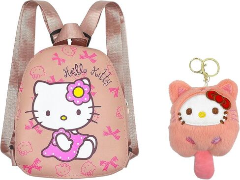 Fa-Doara Kitty Mini Backpack Purse for Women and Teens, Cute Backpack Purse with Plush Keychain, Small Backpack Wallet Pouch Purse Shoulder Bag in Saudi Arabia
