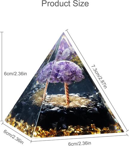 The7boX أهرامات كريستال 3 قطع أورجونيت جمشت سبج شفاء أهرامات كريستال لجذب الحظ وتقليل الإجهاد والشفاء والتأمل والطاقة الإيجابية in Kuwait