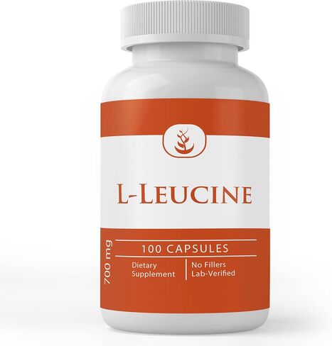 Pure Original Ingredients L-Leucine, (100 Capsules) Always Pure, No Additives Or Fillers, Lab Verified in Saudi Arabia