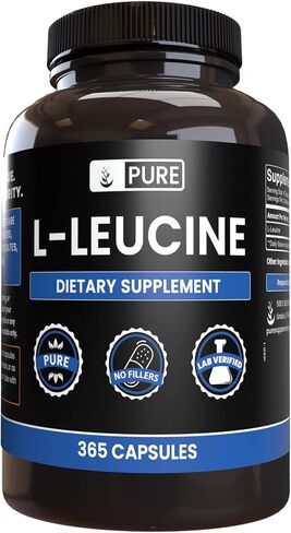 Pure Original Ingredients L-Leucine, (100 Capsules) Always Pure, No Additives Or Fillers, Lab Verified in Saudi Arabia