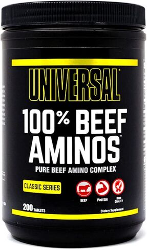 Universal Classic Series 100% Beef Aminos - Pure Beef Amino Complex, EAAs & BCAAs from Beef Protein Isolate & Pure Desiccated Argentine Beef Liver, 66 Servings, 200 Tablets in Saudi Arabia