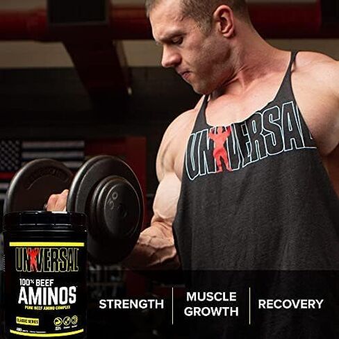 Universal Classic Series 100% Beef Aminos - Pure Beef Amino Complex, EAAs & BCAAs from Beef Protein Isolate & Pure Desiccated Argentine Beef Liver, 66 Servings, 200 Tablets in Saudi Arabia