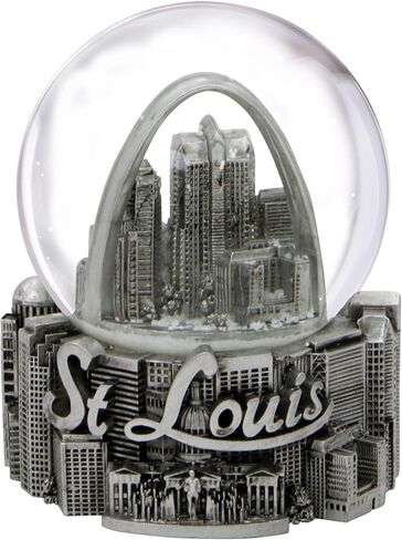 Silver Pewter St. Louis Snow Globe, Missouri Snowglobe 65mm Souvenir and Wedding Gift Home Decor in Saudi Arabia
