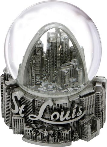 Silver Pewter St. Louis Snow Globe, Missouri Snowglobe 65mm Souvenir and Wedding Gift Home Decor in Saudi Arabia