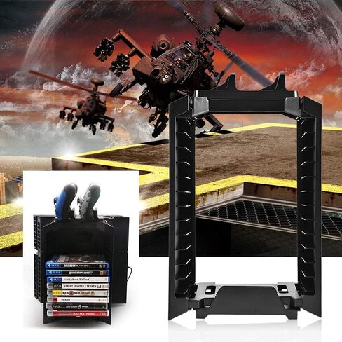 143 Game Storage Tower Controller Charger,Game Disk Rack Holder Vertical Console Stand,Multifunctional Detachable CD Game Disk Holder, for PS4 Slim PRO XboxONE S in Saudi Arabia