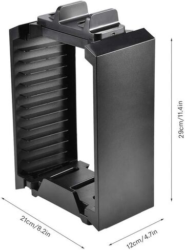 143 Game Storage Tower Controller Charger,Game Disk Rack Holder Vertical Console Stand,Multifunctional Detachable CD Game Disk Holder, for PS4 Slim PRO XboxONE S in Saudi Arabia