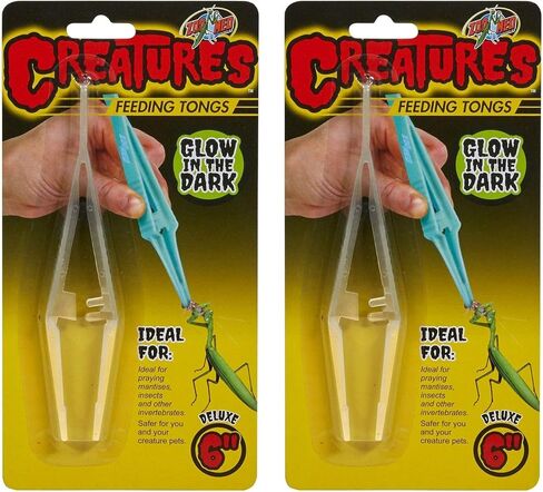 Zoo Med 2 Pack of Creatures Feeding Tongs, 6 Inch, Glow in The Dark in Saudi Arabia
