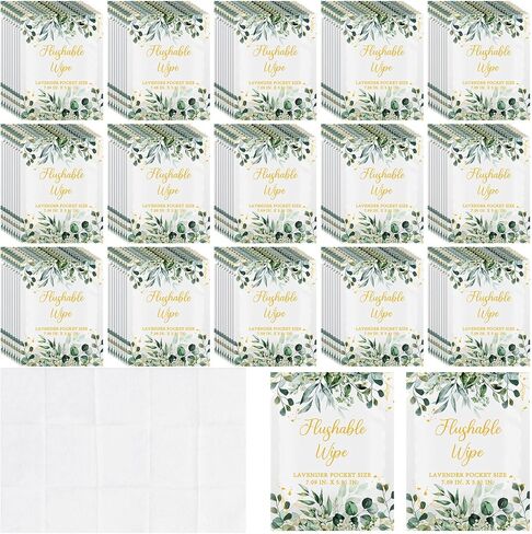 Threlaco 120 Pack Travel Size Wet Wipes Bulk Unscented Pure Water Non Alcohol Safe Individually Wrapped Hand Wipes Wet Toilet Paper Wipes for Adults Women Men Baby(Eucalyptus Design) in Saudi Arabia
