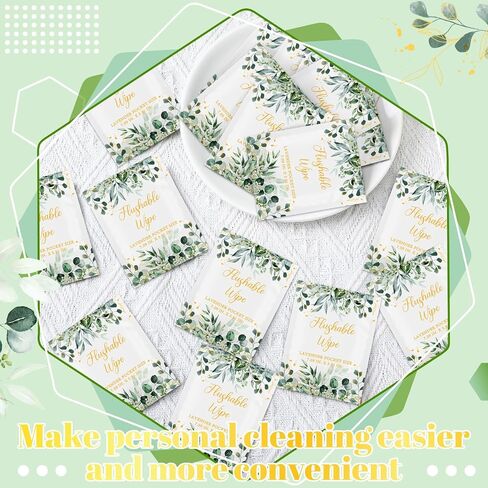 Threlaco 120 Pack Travel Size Wet Wipes Bulk Unscented Pure Water Non Alcohol Safe Individually Wrapped Hand Wipes Wet Toilet Paper Wipes for Adults Women Men Baby(Eucalyptus Design) in Saudi Arabia