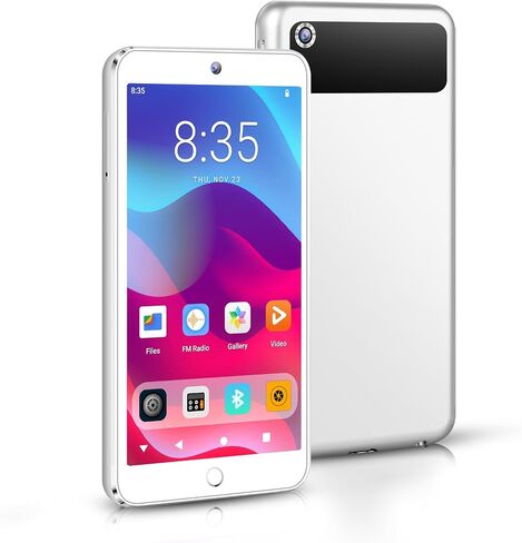 160GB MP3 Player with Bluetooth and WiFi,4.3" HD Full Touch Screen,Android Streaming Music Player,Built-in App Store,Take Photo,White in Saudi Arabia