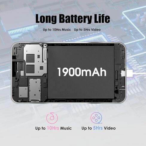 160GB MP3 Player with Bluetooth and WiFi,4.3" HD Full Touch Screen,Android Streaming Music Player,Built-in App Store,Take Photo,White in Saudi Arabia