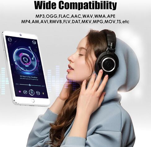 160GB MP3 Player with Bluetooth and WiFi,4.3" HD Full Touch Screen,Android Streaming Music Player,Built-in App Store,Take Photo,White in Saudi Arabia
