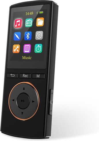 مشغل MP3، مشغلات MP3 Safuciiv بسعة 36 جيجابايت، بلوتوث 5.2، راديو FM، جودة صوت لا تفقد، تسجيل بلمسة واحدة - تجربة صوتية استثنائية لمحبي الموسيقى أثناء التنقل، أسود in Saudi Arabia