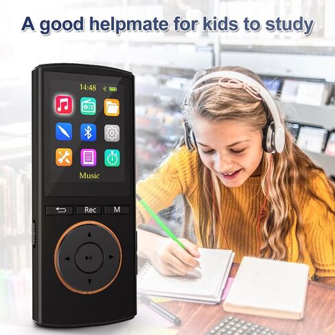 مشغل MP3، مشغلات MP3 Safuciiv بسعة 36 جيجابايت، بلوتوث 5.2، راديو FM، جودة صوت لا تفقد، تسجيل بلمسة واحدة - تجربة صوتية استثنائية لمحبي الموسيقى أثناء التنقل، أسود in Saudi Arabia