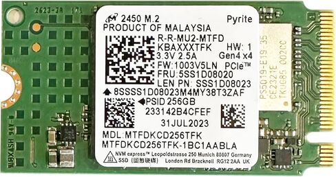 OEM Micron 256GB M.2 PCI-e GEN 4X4 NVME SSD محرك الحالة الصلبة الداخلي 42 مم 2242 عامل الشكل M Key in Kuwait