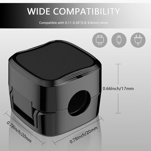 6 قطع من مشابك الكابلات المغناطيسية من BASEPOW، مشابك كابلات لاصقة لمنظم السلك، إدارة منظم حامل الأسلاك للمنزل، المكتب، منضدة سطح المكتب على جدار السيارة (أبيض) in Kuwait