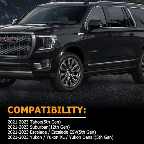 Gempro LED أضواء العلامات الجانبية ل 2021-2023 يوكون XL دينالي تاهو سوبربان إسكاليد ESV مصابيح إشارة بيضاء عدسة مدخنة، 2 قطعة in Saudi Arabia