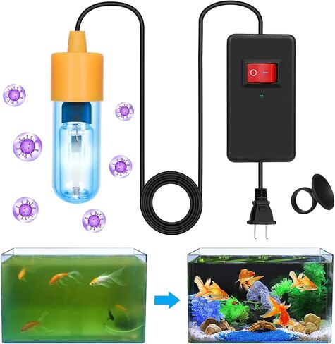 Rutloy Mini 3W UV Aquarium Clean Light الطحالب ضوء إزالة خزان الأسماك LED ضوء حوض السمك الأخضر النظيف ضوء مقاوم للماء لحوض السمك بركة in Kuwait