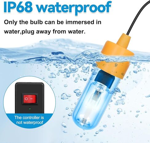 Rutloy Mini 3W UV Aquarium Clean Light الطحالب ضوء إزالة خزان الأسماك LED ضوء حوض السمك الأخضر النظيف ضوء مقاوم للماء لحوض السمك بركة in Kuwait