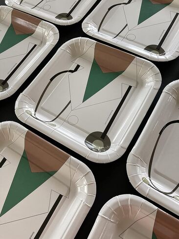 Doctor Nurse Party Paper Plates, Stethoscope and White Coat pack of ten (dinner size, 9 inches x 9 inches), white, green, black, grey in Saudi Arabia