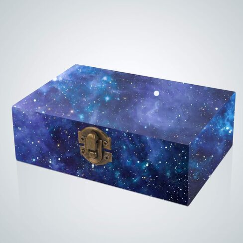 ADXCO 8 Pieces Unfinished Pine Wood Box with Hinged Lid Treasure Boxes with Locking Clasp Treasure Chest Decorate Wooden Boxes for DIY Crafting Gift Storage Box, 5.9 x 3.9 x 2 Inches in Saudi Arabia