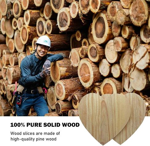 Geegle Natural Heart Wood Slices for Crafts (11.8 Inches), Unfinished Wood Heart Cutouts Shapes for DIY Painting and Wedding Decorations.Wood Signs for Crafts .(2PCS) in Saudi Arabia