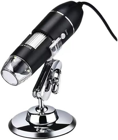 WQYWWLFR USB Digital Microscope 50X to 1000X, 8 LED Magnification Endoscope Camera with Carrying Case & Metal Stand, Compatible for Android Windows 7 8 10 11 Linux Mac in Saudi Arabia