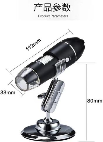 WQYWWLFR USB Digital Microscope 50X to 1000X, 8 LED Magnification Endoscope Camera with Carrying Case & Metal Stand, Compatible for Android Windows 7 8 10 11 Linux Mac in Saudi Arabia