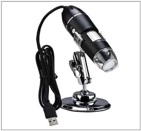 WQYWWLFR USB Digital Microscope 50X to 1000X, 8 LED Magnification Endoscope Camera with Carrying Case & Metal Stand, Compatible for Android Windows 7 8 10 11 Linux Mac in Saudi Arabia