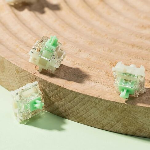 مفاتيح لوحة المفاتيح GATERON Baby Kangaroo 2.0، مفاتيح RGB LED ثقيلة اللمس 5 دبوس أخضر 22 مم مزدوجة المرحلة زنبركية من المصنع مسبقة التشحيم 59gf مفاتيح للوحة المفاتيح الميكانيكية MX (35 قطعة) in Kuwait
