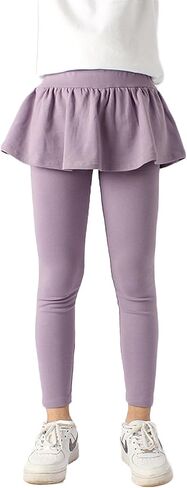 LOLANTA Girls Leggings with Skirt School Uniform Pants Kids Casual Stretchy Pleated Pantskirt for 5-12 Years in Saudi Arabia