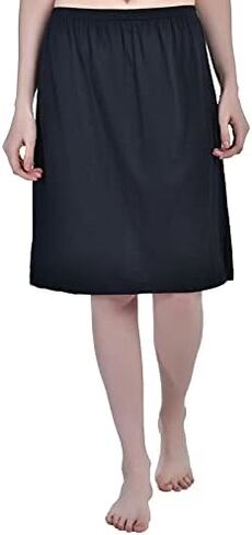 Aimly Women's Cotton Knee Length Underdress Side Slit half Slip Skirt Pack of 1 in Saudi Arabia