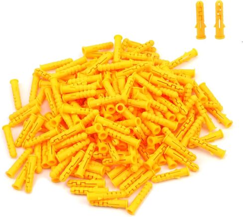Xiayztan 200 Pcs PP Drywall Anchors Plastic Expansion Bolt Tube for Wall Installation Projects M6x30mm Anchor for M3.5-M4 Screw in Saudi Arabia