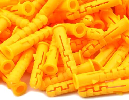 Xiayztan 200 Pcs PP Drywall Anchors Plastic Expansion Bolt Tube for Wall Installation Projects M6x30mm Anchor for M3.5-M4 Screw in Saudi Arabia