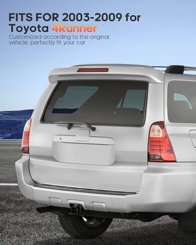 FINDAUTO ABS Rear Roof Window Spoiler Wing with 3rd Brake Light Fits for 2003-2009 for Toyota 4Runner Trunk Lip Spoiler in Saudi Arabia