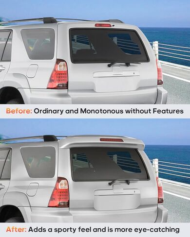 FINDAUTO ABS Rear Roof Window Spoiler Wing with 3rd Brake Light Fits for 2003-2009 for Toyota 4Runner Trunk Lip Spoiler in Saudi Arabia