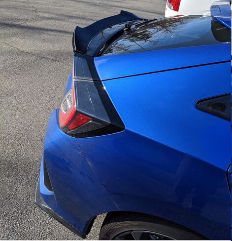 جناح جناح منقار البط الأسود اللامع متوافق مع Honda Civic 2016-2021 Hatchback 10 X Generation 5Dr Type-R EX EX-L LX Sport Touring in Kuwait