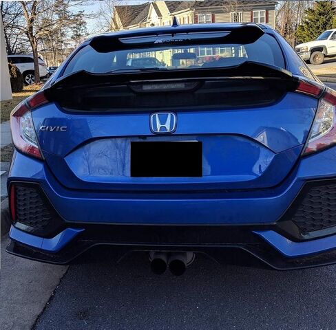 جناح جناح منقار البط الأسود اللامع متوافق مع Honda Civic 2016-2021 Hatchback 10 X Generation 5Dr Type-R EX EX-L LX Sport Touring in Kuwait