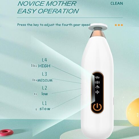 BabyChial Baby Electric Nail Trimmer,Rechargeable Nail Filer,Cordless Electric Nail Drill Machine with LED Spotlight,4 Speed Modes Baby Nail File,Nail Grinder for Newborn Toddler or Adults Fingernails in Saudi Arabia