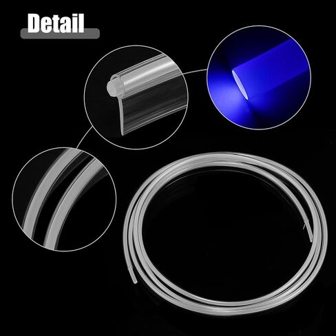 ACROPIX 2m 6.56ft 2mm 0.08 "كابل توهج جانبي من الألياف البصرية العالمية للسيارة مع غلاف جانبي للتنورة - حزمة من 2 in Saudi Arabia