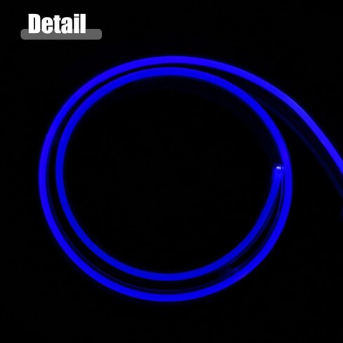 ACROPIX 2m 6.56ft 2mm 0.08 "كابل توهج جانبي من الألياف البصرية العالمية للسيارة مع غلاف جانبي للتنورة - حزمة من 2 in Saudi Arabia
